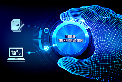 A visual representation of digital transformation tuning on a modern interface of technology integration.